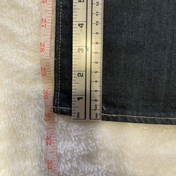 Levi's 501 Button Fly Denim Blue Jeans Tag 36x32 - Picture 6 of 14